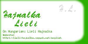 hajnalka lieli business card